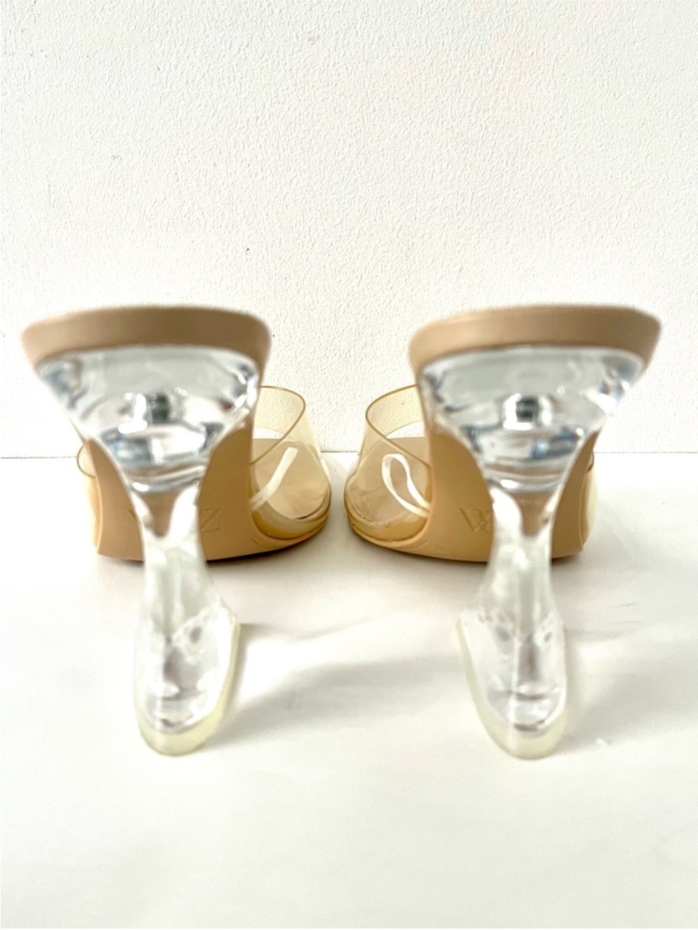 ZARA Women’s methacrylate and vinyl clear heeled sandals🤍🤍 - Picture 8 of 9